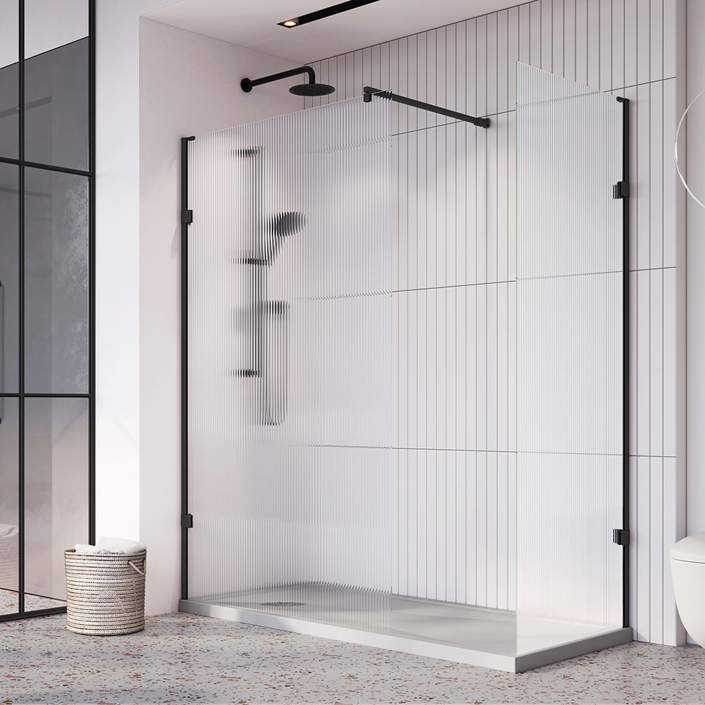 Liberty Wetroom Panels with Fluted Glass